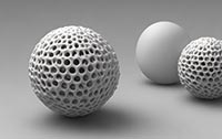 3D printed sls spheres with roughness of 2 ra