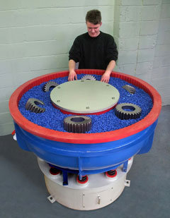 A model from PDJ Vibro´s new economy range of vibratory finishing and polishing bowls.