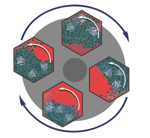 barrel tumbling illustration