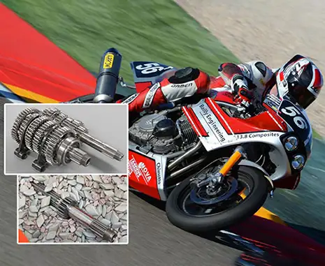 Polishing of Superbike Gears Reduces Wear and Increases Power