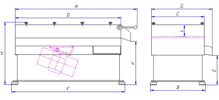 Floor separation unit technical diagram