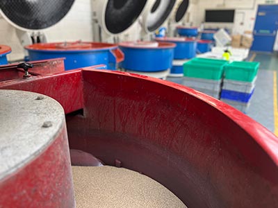 Surface Finishing Subcontract Subcontract department in the factory with machines in view