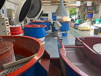 Surface Finishing Subcontract Subcontract department in the factory with machines in view